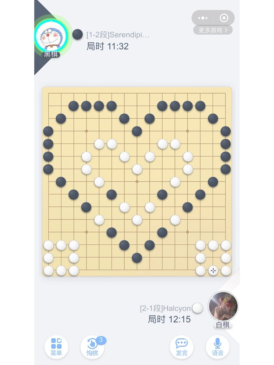 五子棋爱心摆法图片