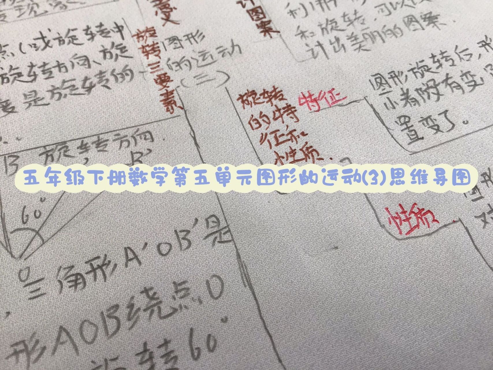 数学5下第五单元图形的运动(3)思维导图
