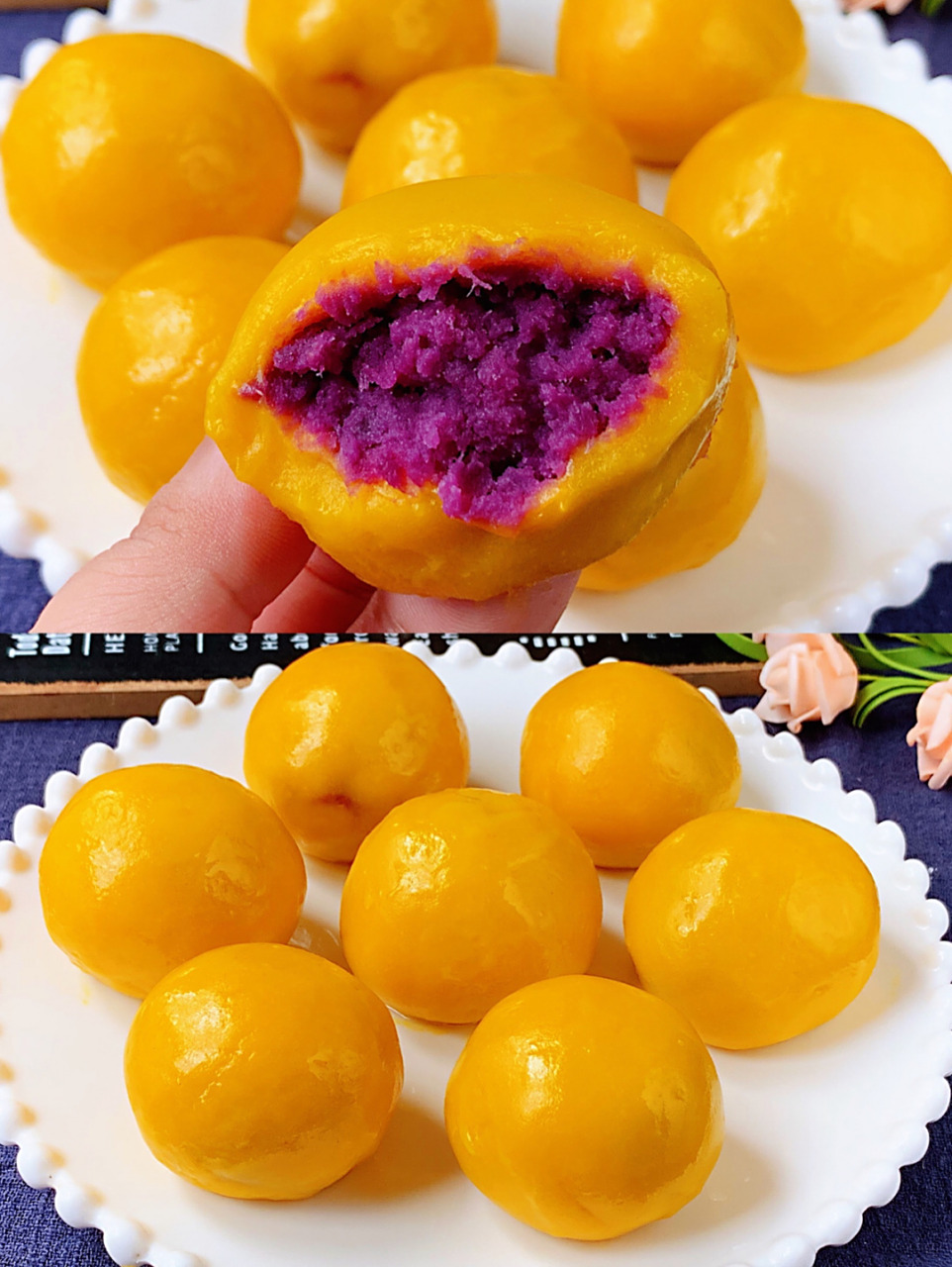 不加一滴油,一滴糖的紫薯糯米滋,软软糯糯超好吃97 南瓜紫薯这样做