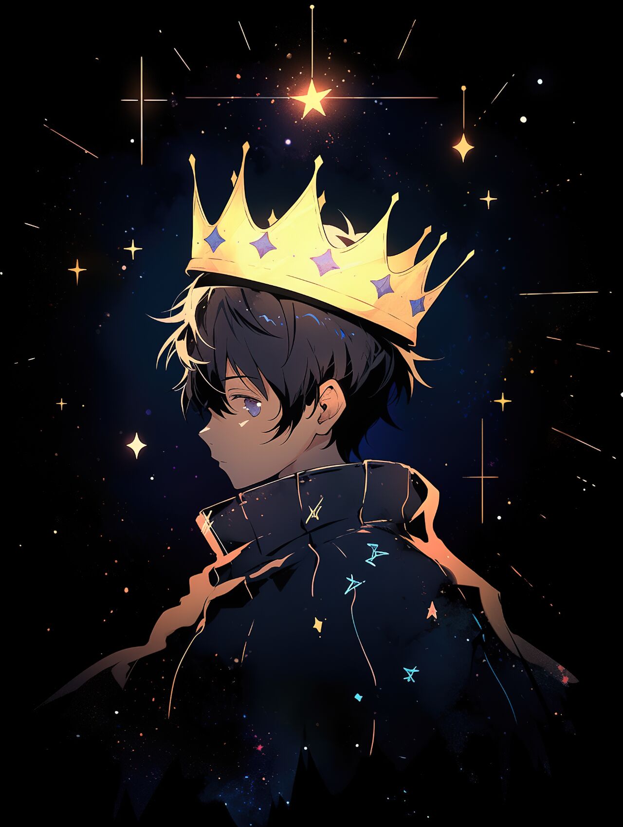 男生头像丨星夜皇者 "欲戴王冠,必承其重.