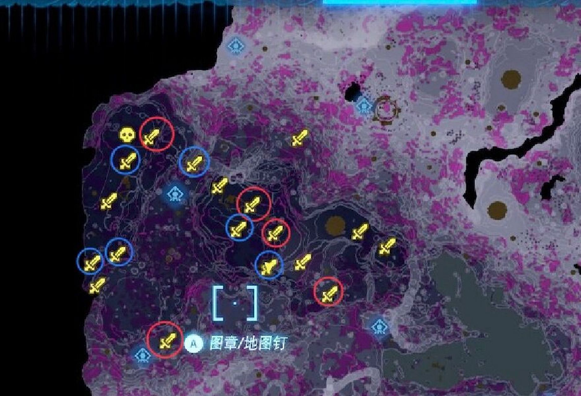 王国之泪无锈武器位置分享 图一是位置标注,格鲁德高地地底,红圈双手