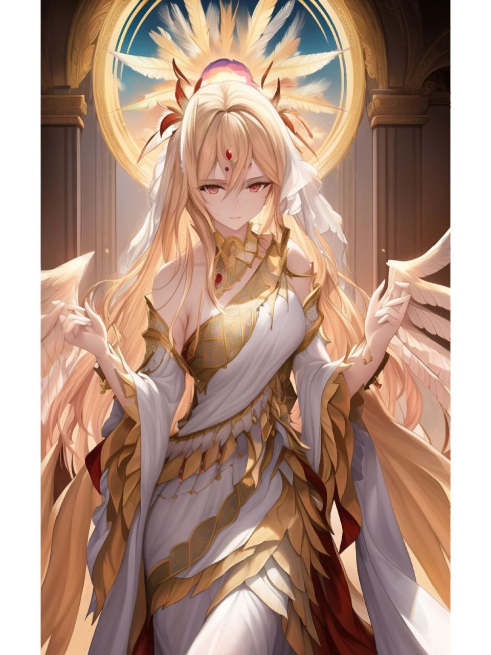 二次元95凤凰神女 二次元神兽拟人"凤凰涅槃,浴火重生"