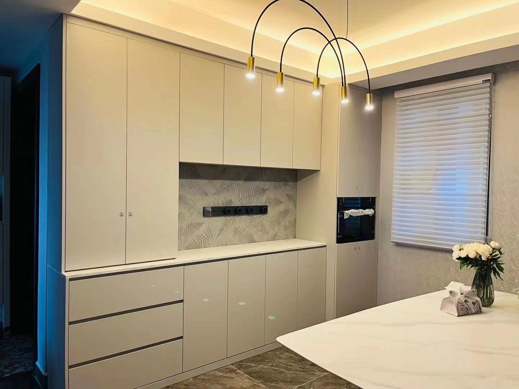 欧派//曼午灰安装实景       19800最基础套餐做出完美落地效果