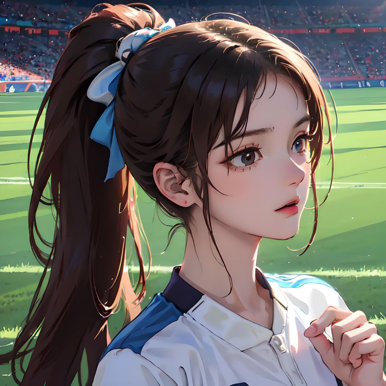 女生头像丨足球少女,跨越绿茵,勇往直前