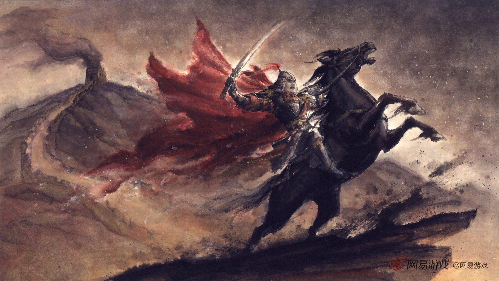 手绘|游戏动画原画|战争水墨画 一梦江湖"关山怒"动画的原画合集这次