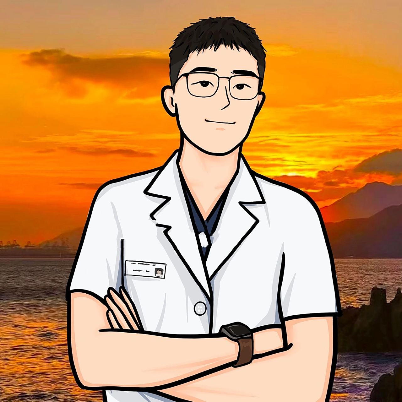 帅气的男医生头像