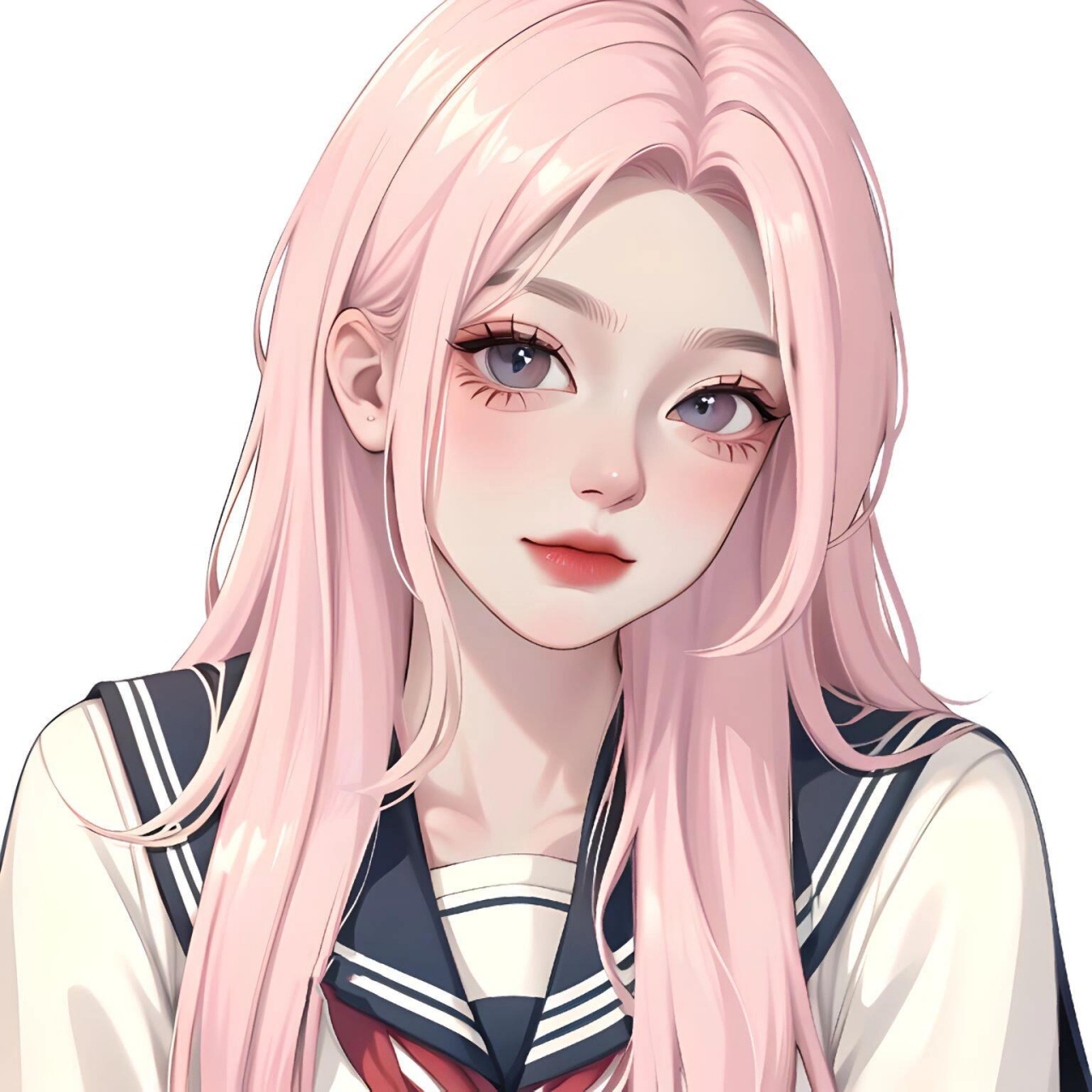 头像|小粉校服 粉毛毛 制服也看不腻