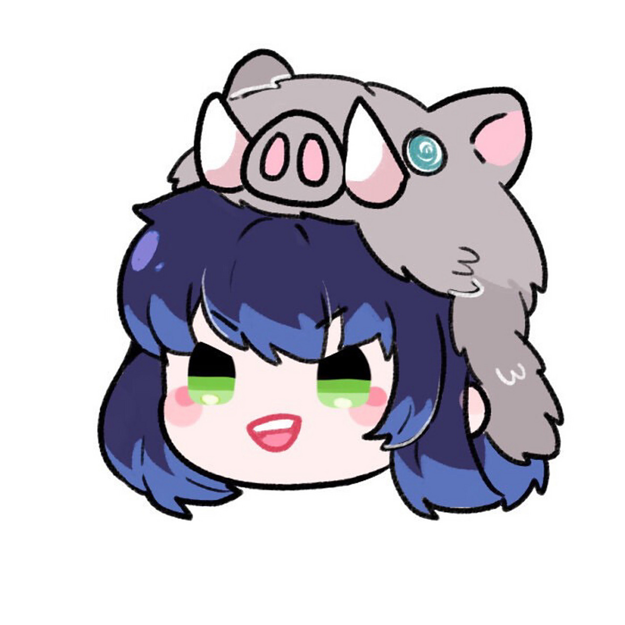 97鬼灭之刃头像分享|伊之助高清头像(一 都是白底图 我不允许有人还