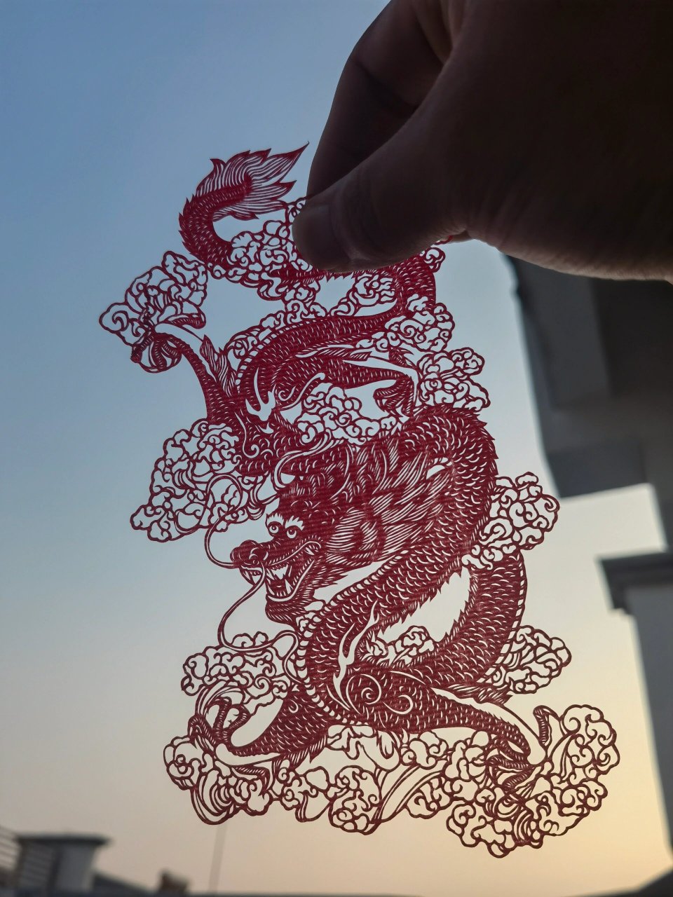 生肖剪纸 龙 第三张可下载保存剪切做图稿