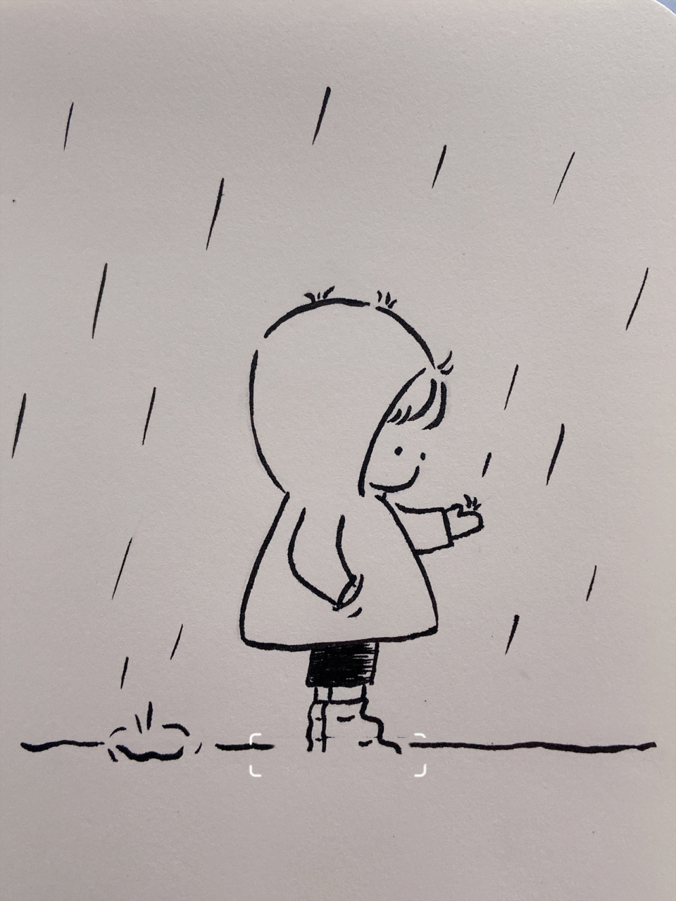 超可爱简笔画手绘 总会有那么几个瞬间 让你忽然觉得生活温柔而可爱