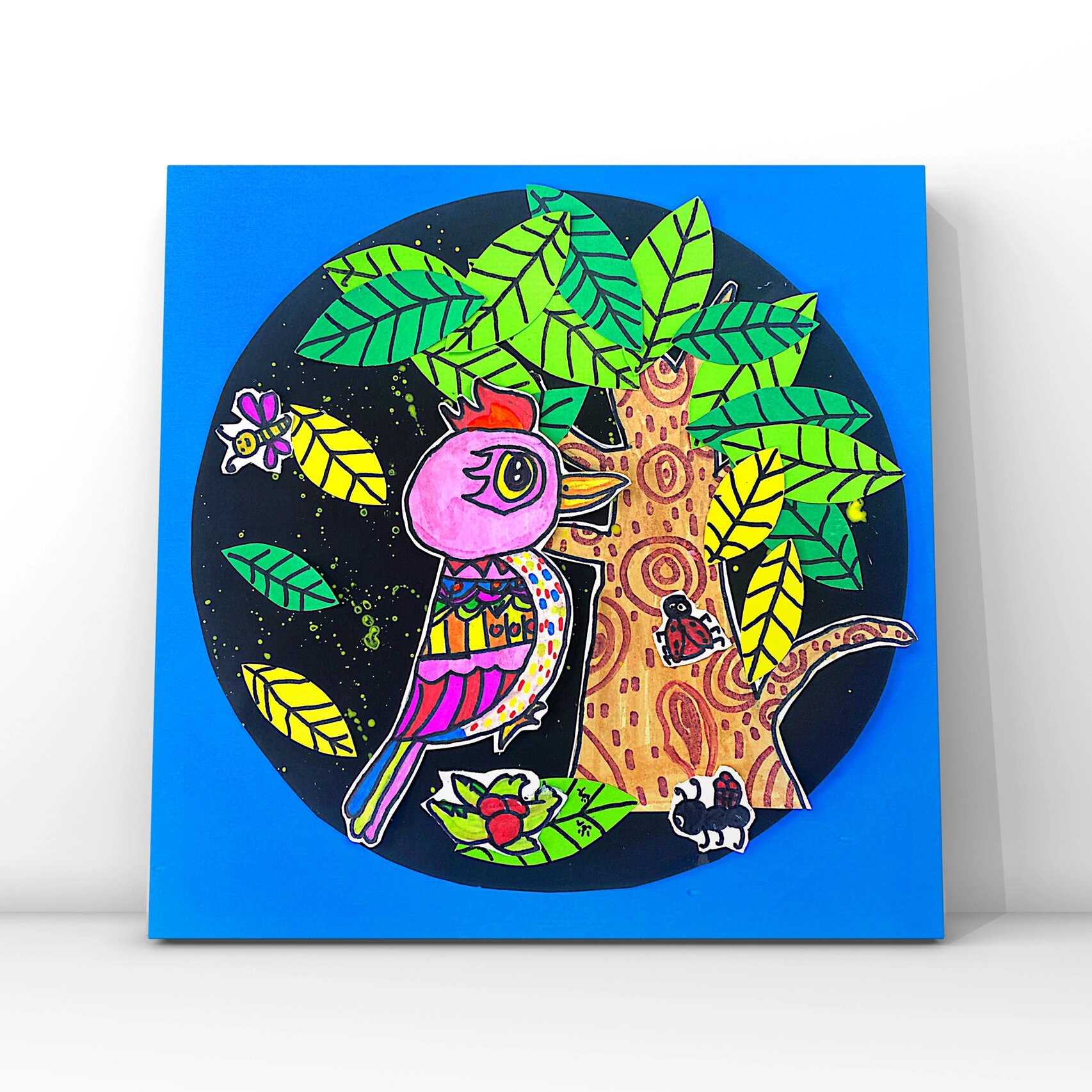 《森林医生啄木鸟》创意美术 儿童画 适合年龄:5~6岁