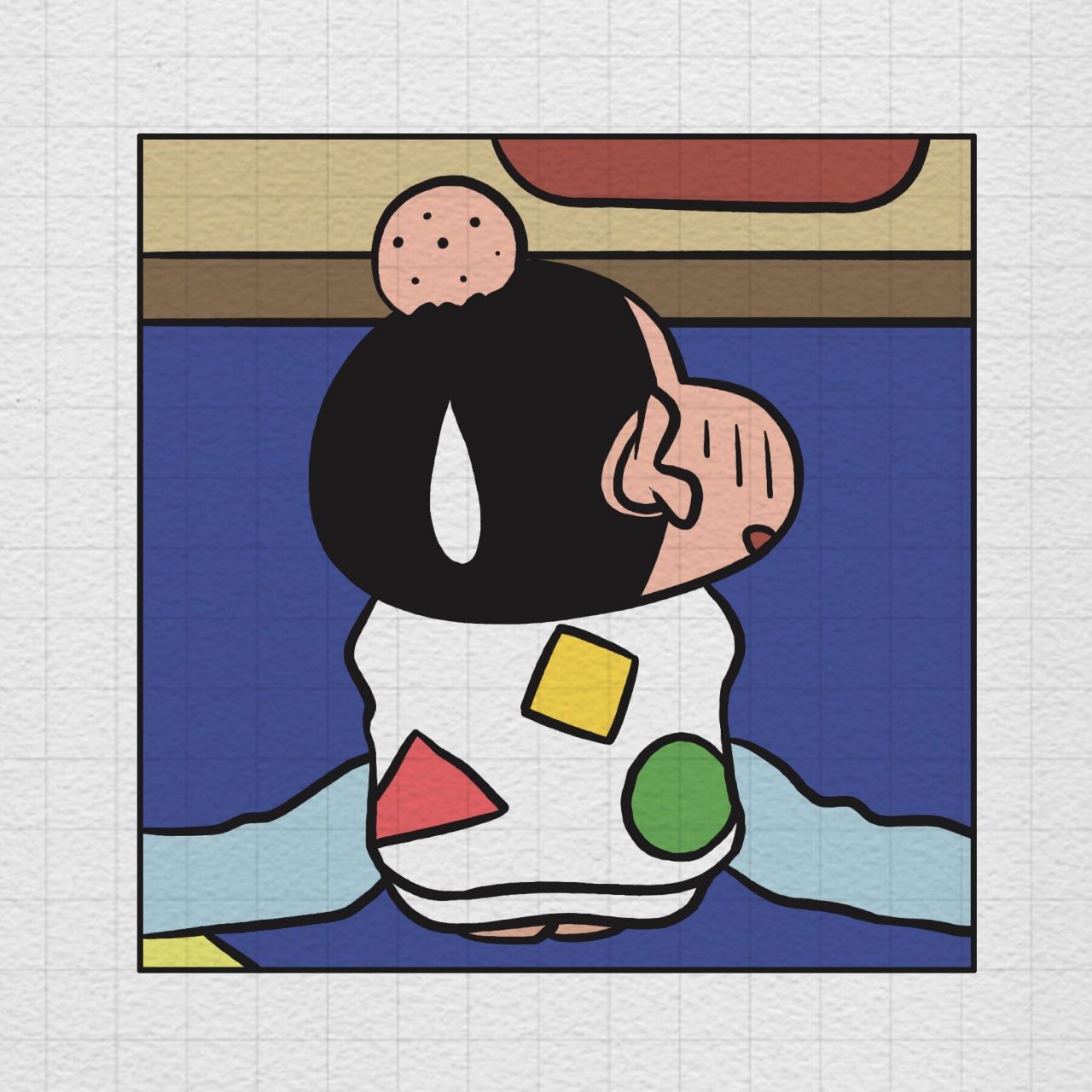 简笔画|蜡笔小新挨揍的日常 头上的大包基本上归功于美伢,日常惹麻麻