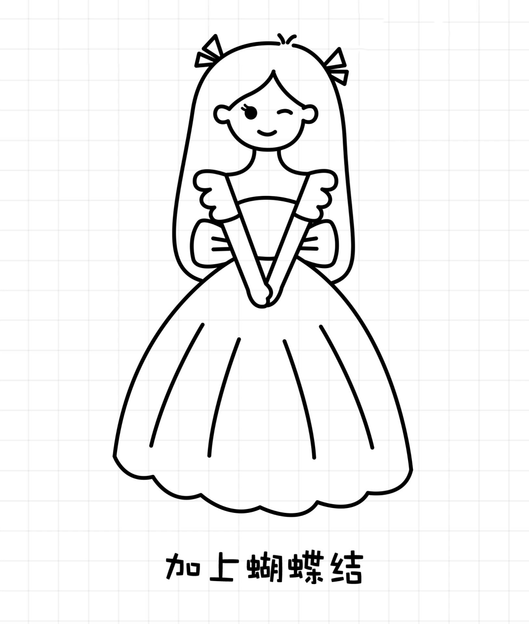 小女孩简笔画 超可爱的小女孩简笔画,一看就会