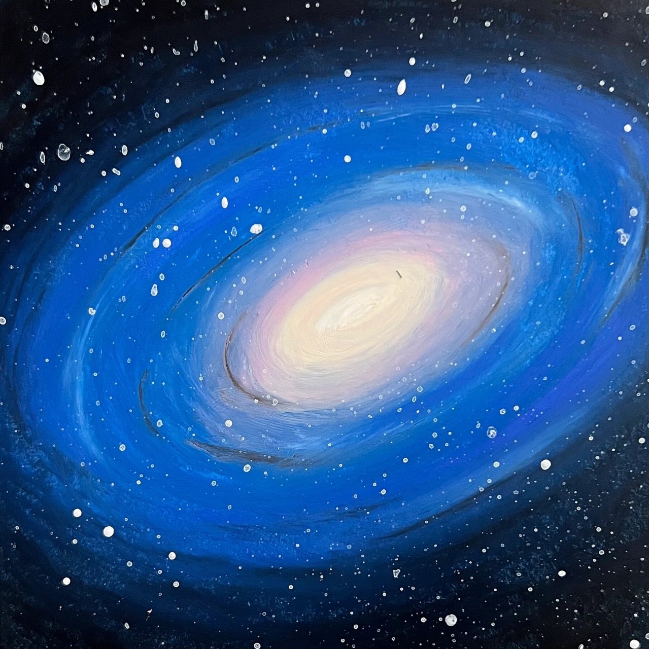 50油画棒|太空星云(附色号步骤) 手指06都要磨秃露皮 	 98临摹