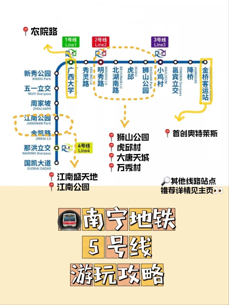 南宁吃喝玩乐攻略|01地铁5号线篇 南宁地铁线路游玩攻略5号线上线!
