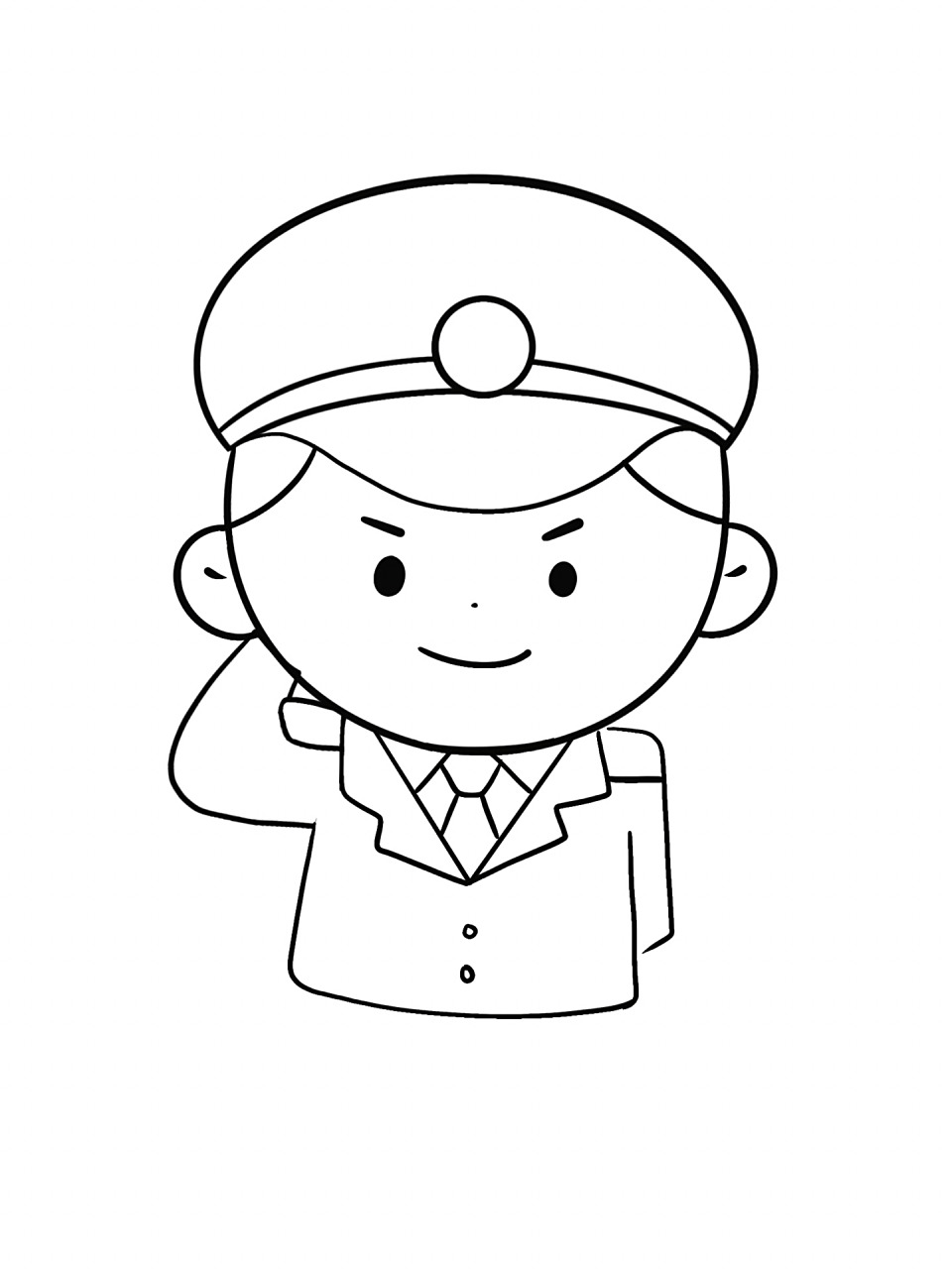 简笔画教程分享 警察叔叔