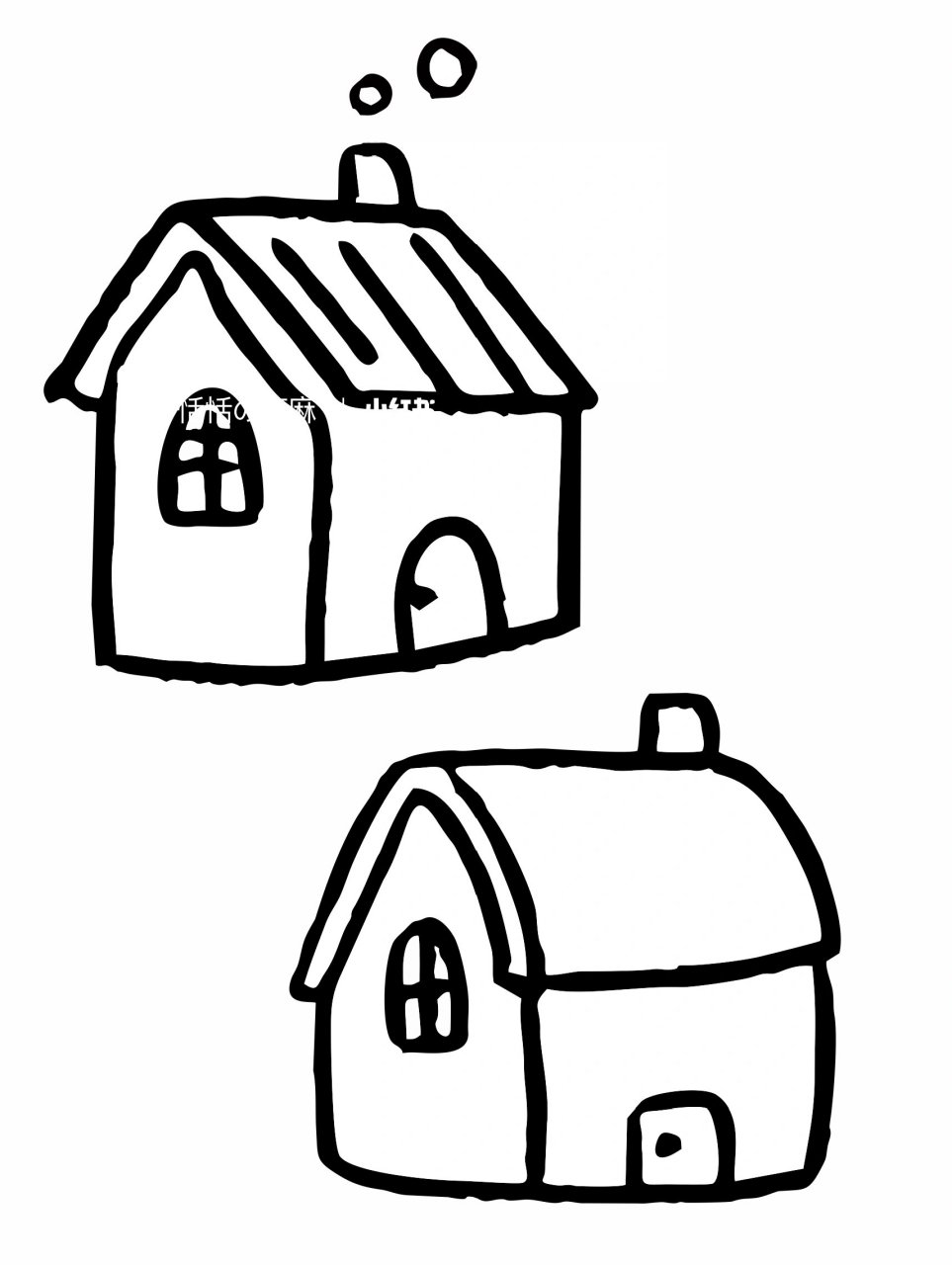 简笔画 | 房子92合集 常见的卡通房子简笔画素材92,零基础绘画