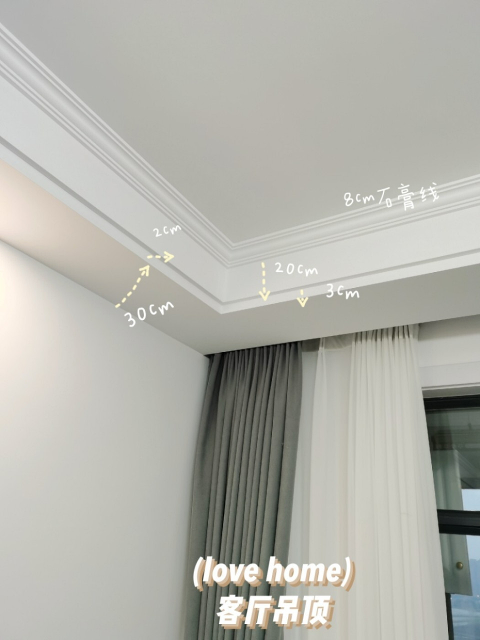 姐妹们看过来,你们要的双眼皮吊顶详细尺寸来啦,这种双眼皮吊顶97显
