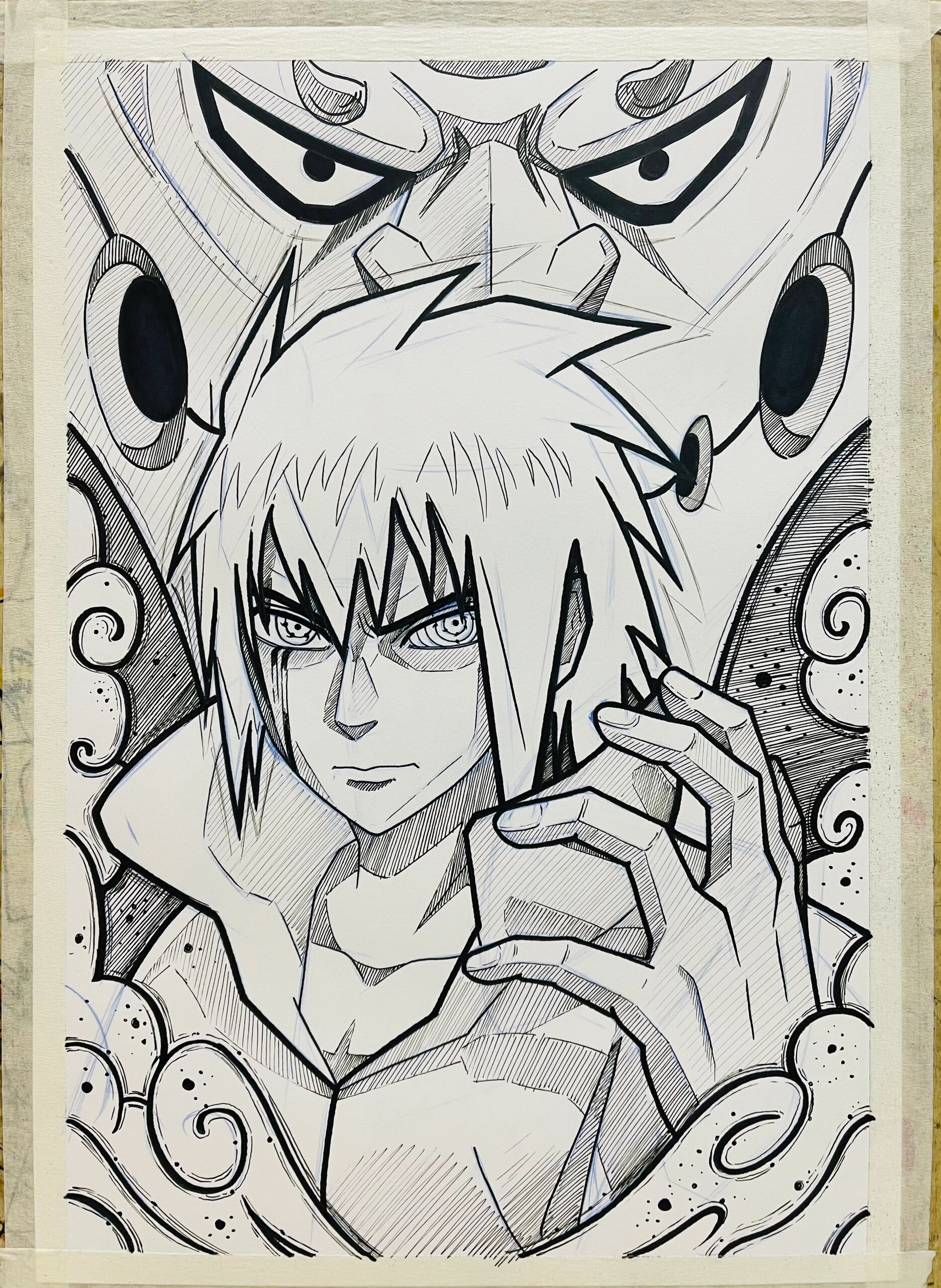 佐助,呀吼～ 佐助线稿篇,佐助     永远的神,太帅了,太帅了!