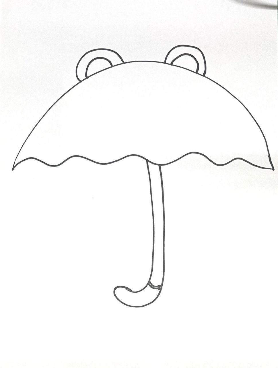 小班美术—《小花伞》空白雨伞素材打印77教  小班美术《小花伞》