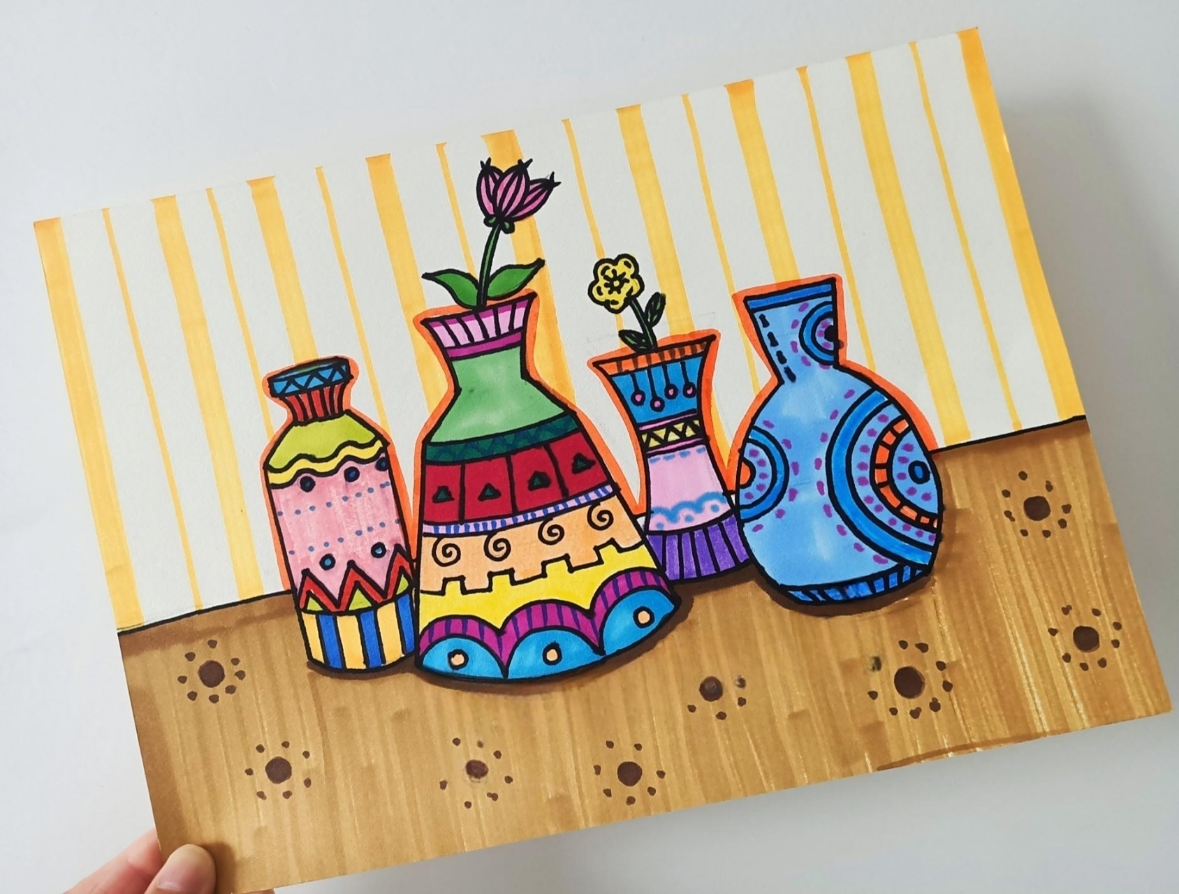 儿童简笔创意画漂亮的美丽的瓶子点线元素 原创,请尊重,禁止搬运 偷懒