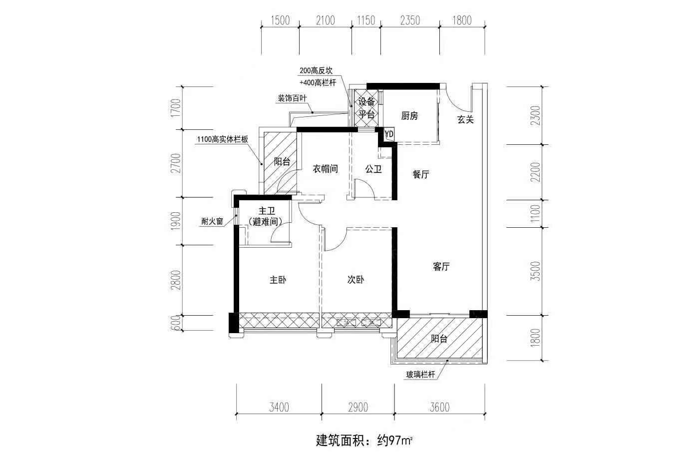 誉境阳光花园户型图图片