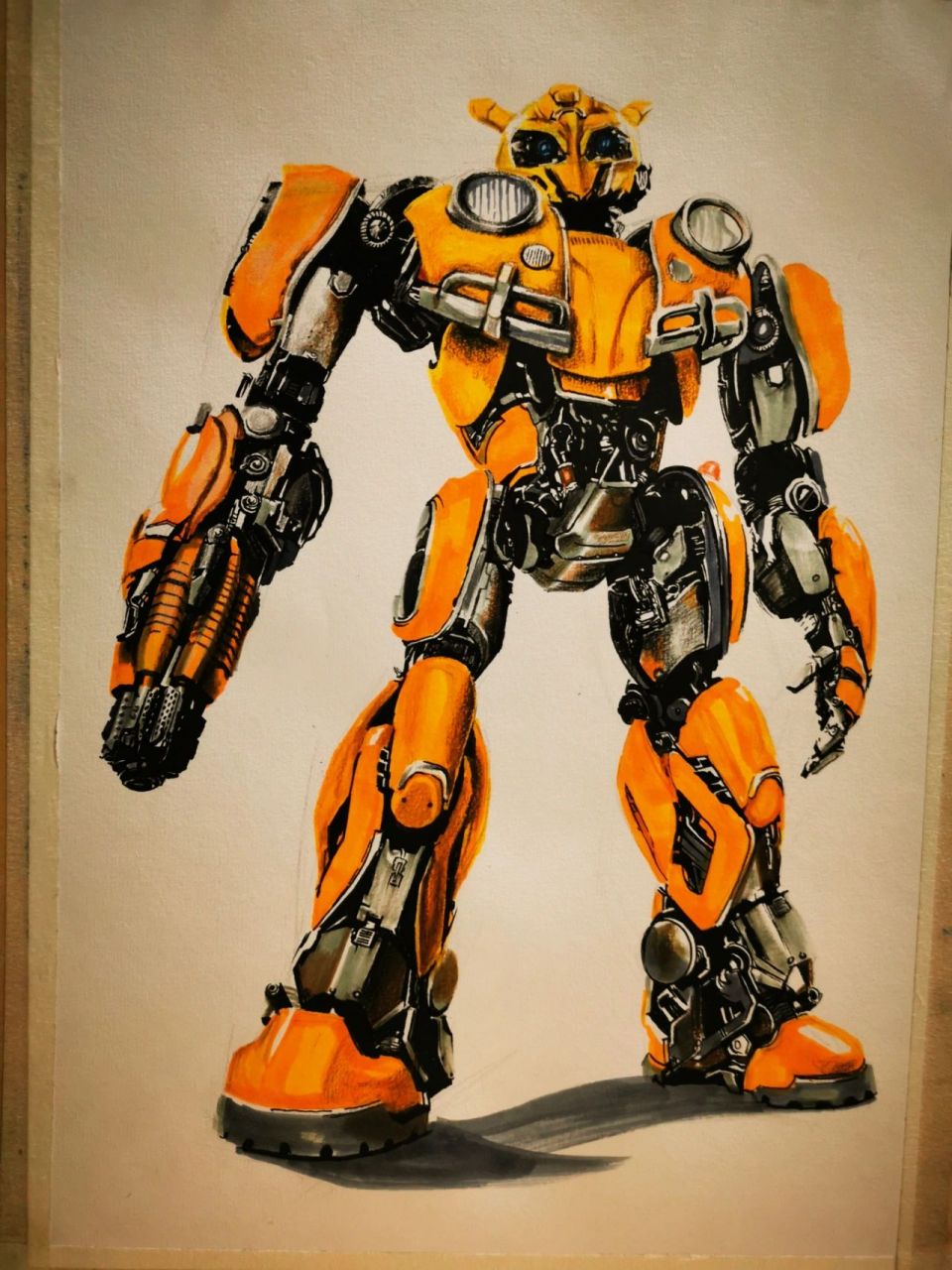 彩铅手绘—变形金刚大黄蜂 一个简单的彩铅画希望大家喜欢,时间大概6