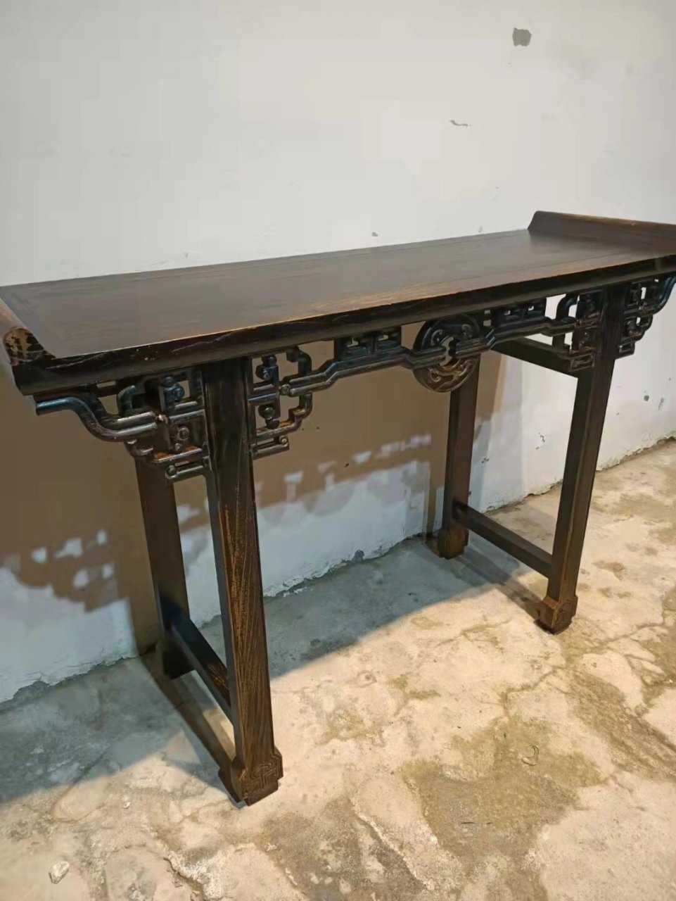 中式仿古条案实木供桌佛台神台客厅条几玄关 雕花翘头条案 【选材】