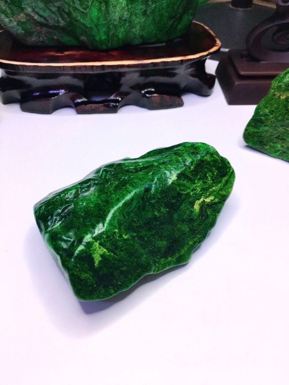 广绿玉原石摆件手玩件#玉石# #奇石# #家居摆件# #手玩件# #石来转运