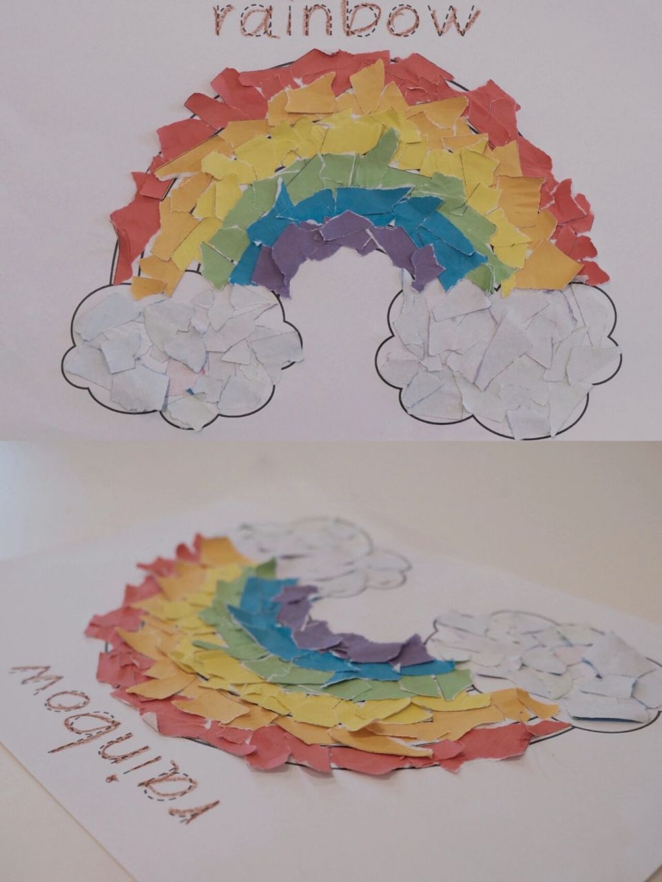 在家早教|创意96彩虹撕纸画|艺术创作启 在家早教·今日课程安排