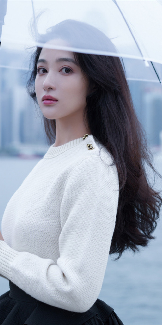 孙嘉璐海边黑白格调柔美写真壁纸图集
