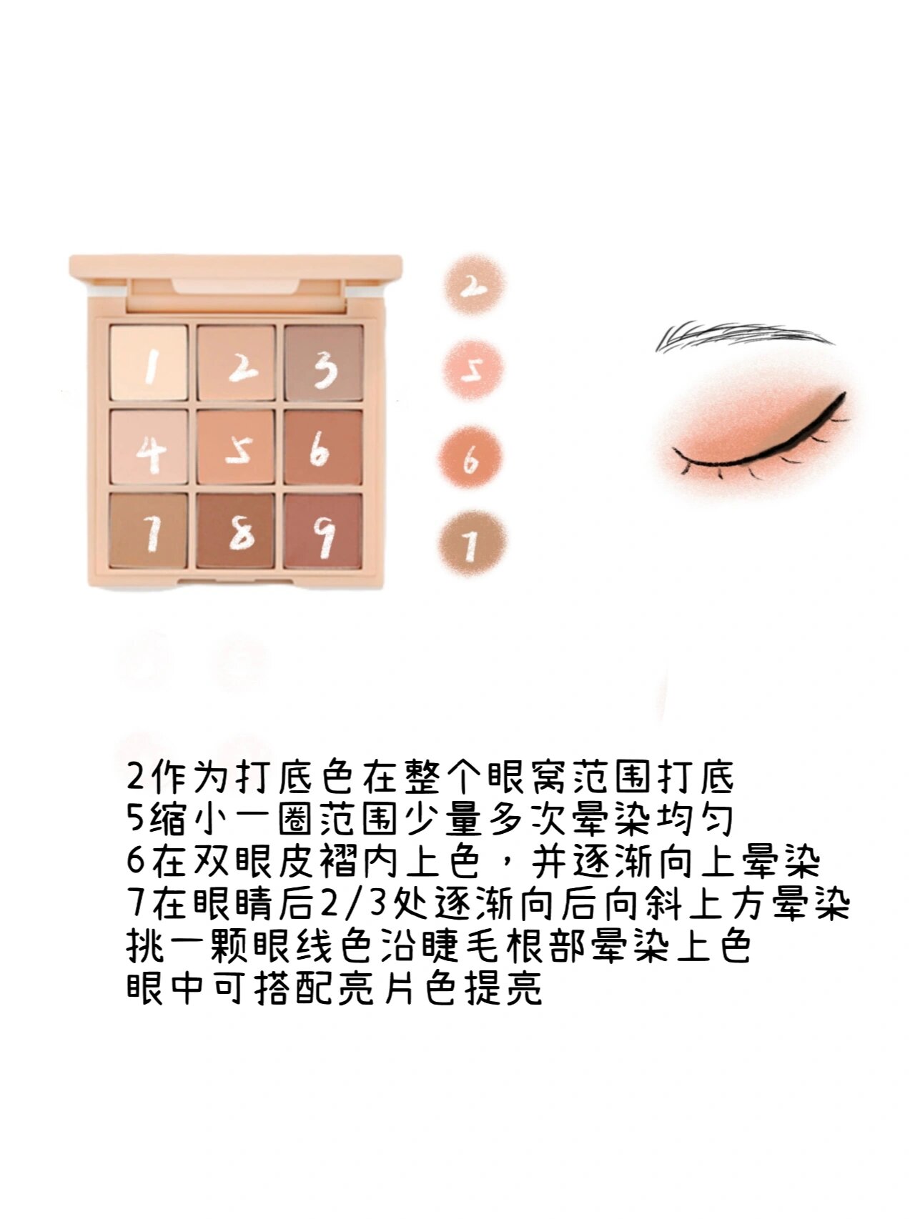 3ce奶茶盘dear nude——眼影画法教程分享