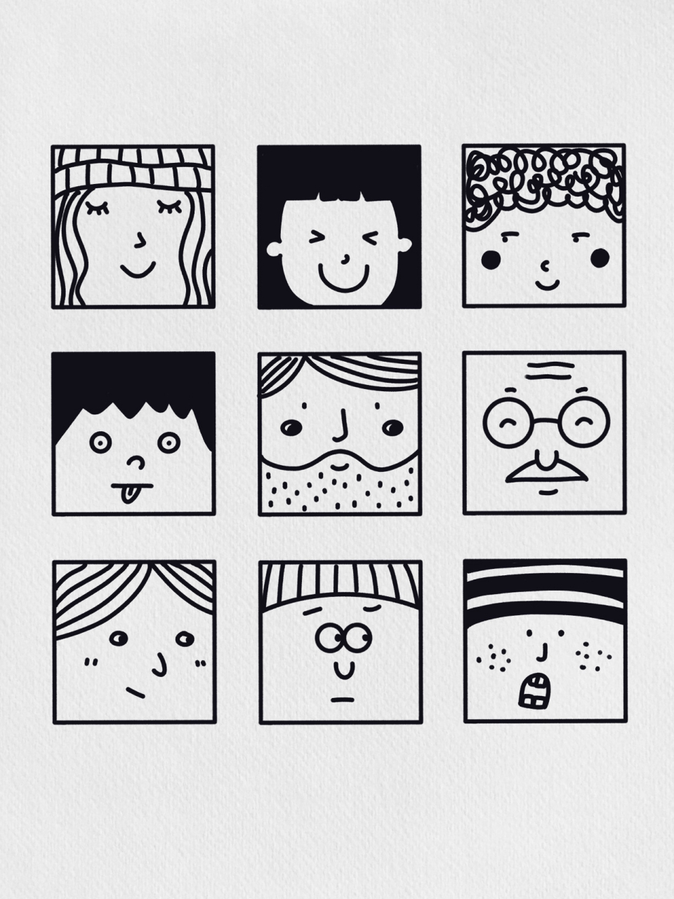 零基础简笔画教程 | 方块小人第二波!