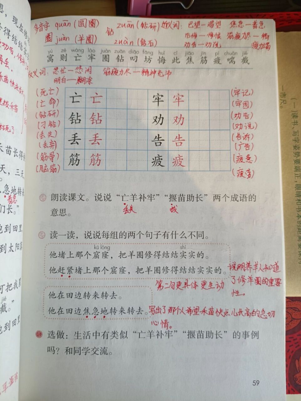 二下《寓言二则》课堂笔记预习备课 #二年级语文# #教师备课# #预习