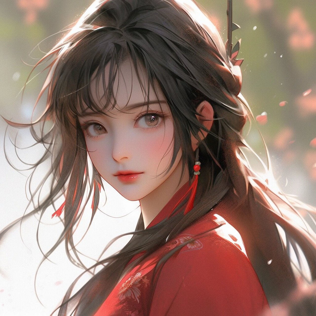 ai绘画|国风美人第3篇 江南好,最好是红衣.