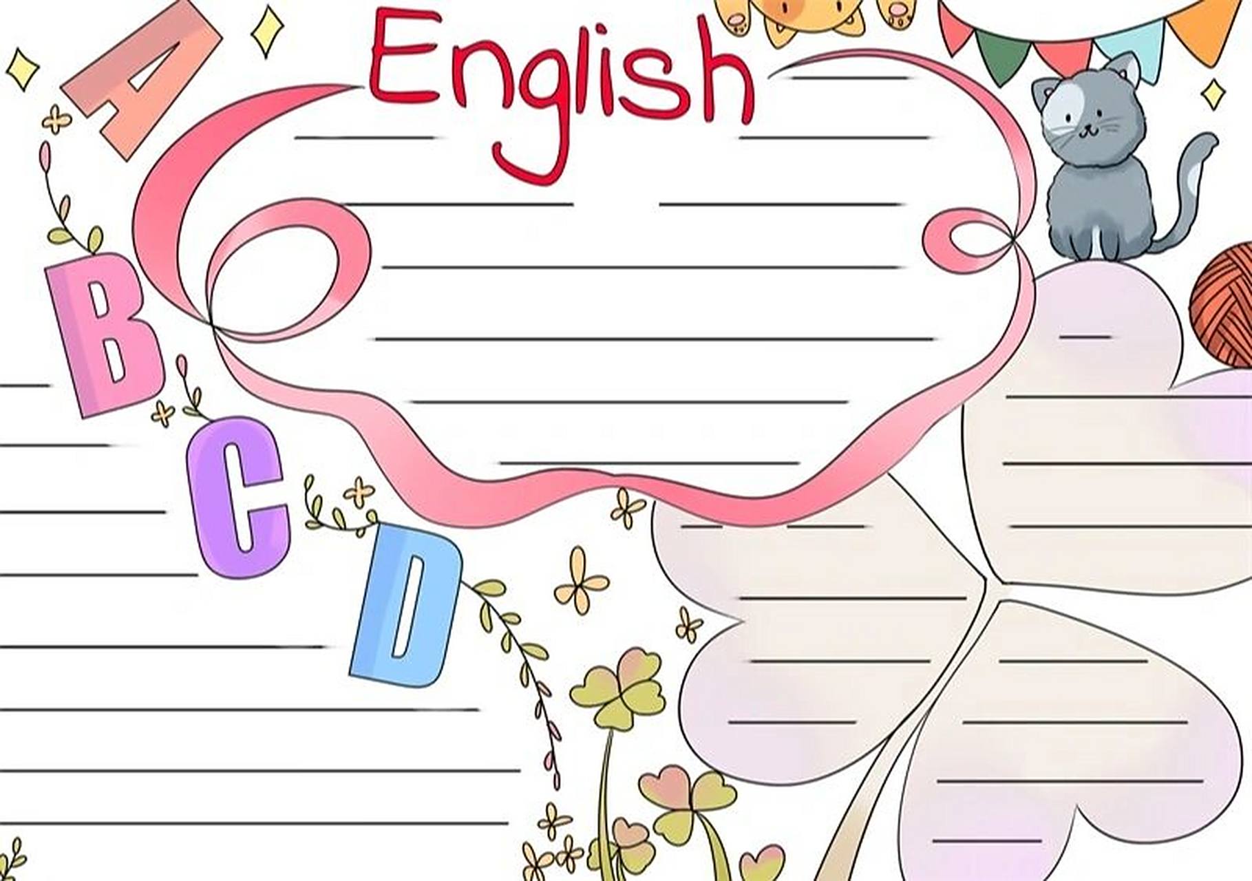 英语手抄报 模板简单 英语手抄报#手抄报# #手抄报素材# #手抄报模板