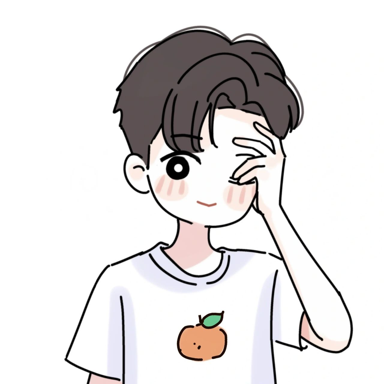 简笔画卡通男生头像 每个人都是自己青春里的主角 简简单单的头像来啦