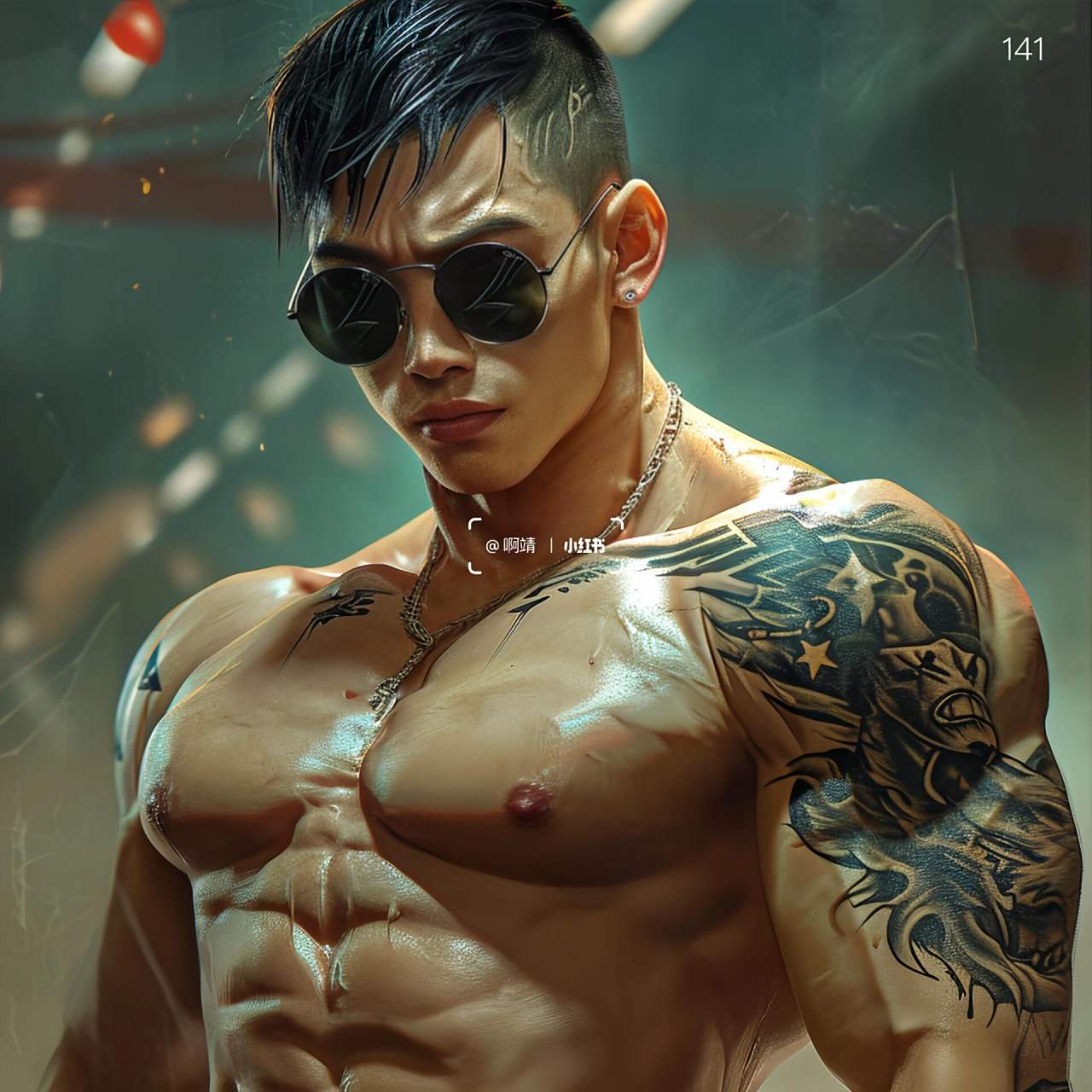 痞帅纹身肌肉男(头像) 氛围感拉满