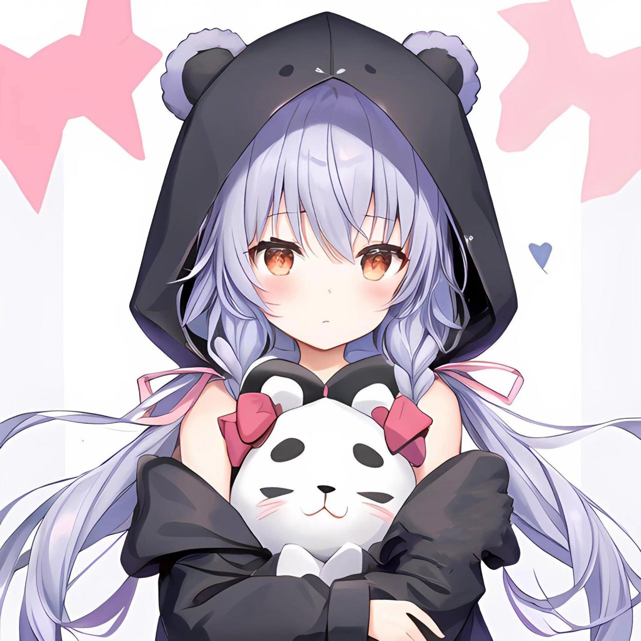 抱熊93的女孩头像,拿熊93的男孩头像