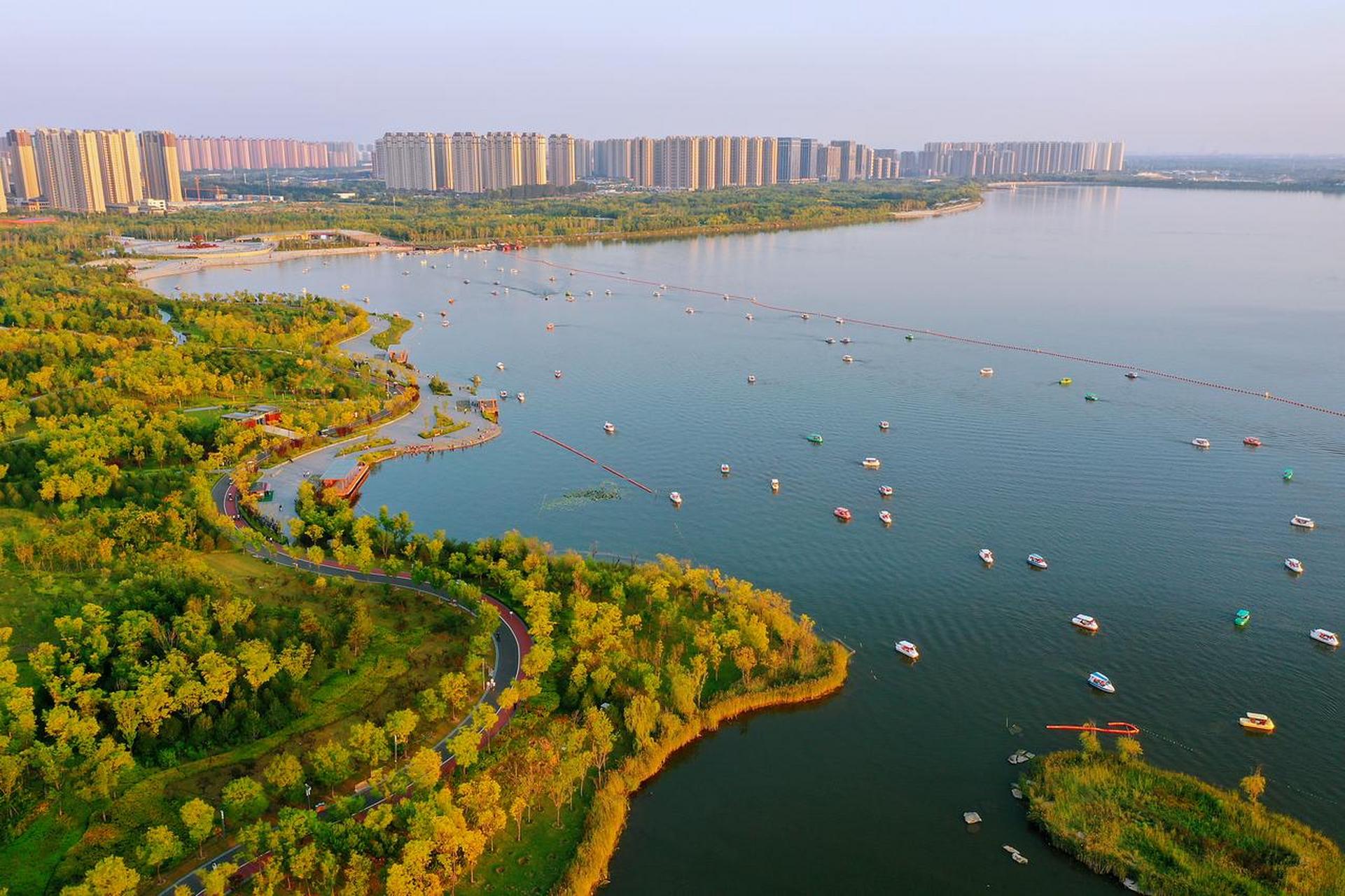 太原晋阳湖公园景点图片