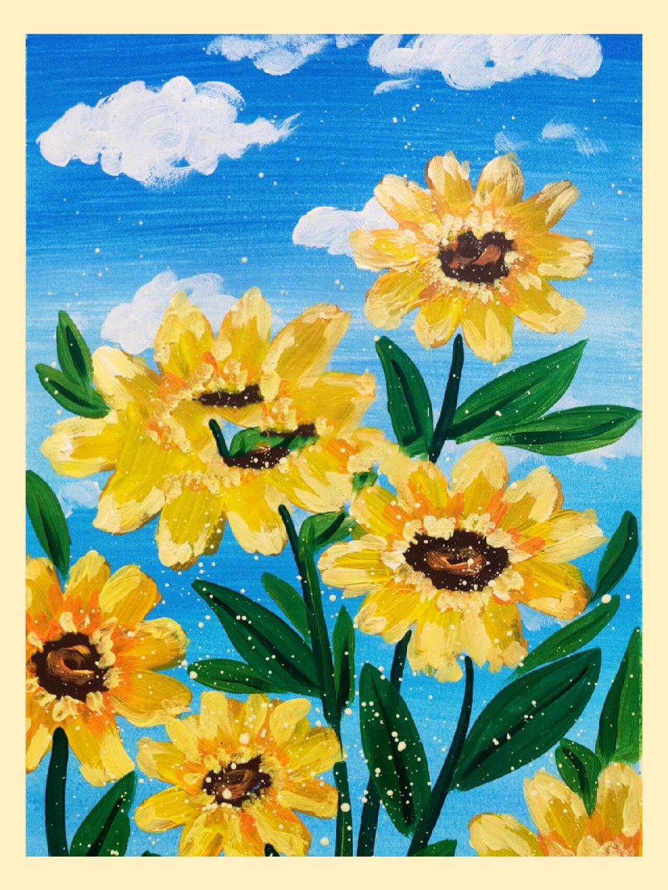 水粉   ▏向日葵6岁以上可画 向日葵代表着正能量 希望每天你们先