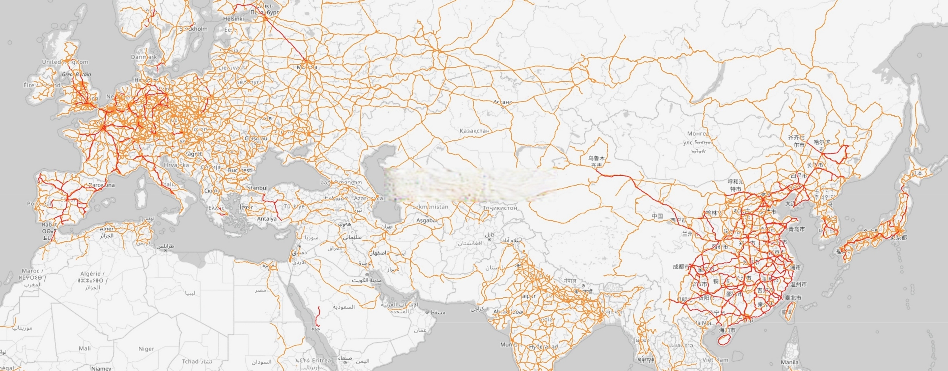 亚欧高速铁路规划图图片