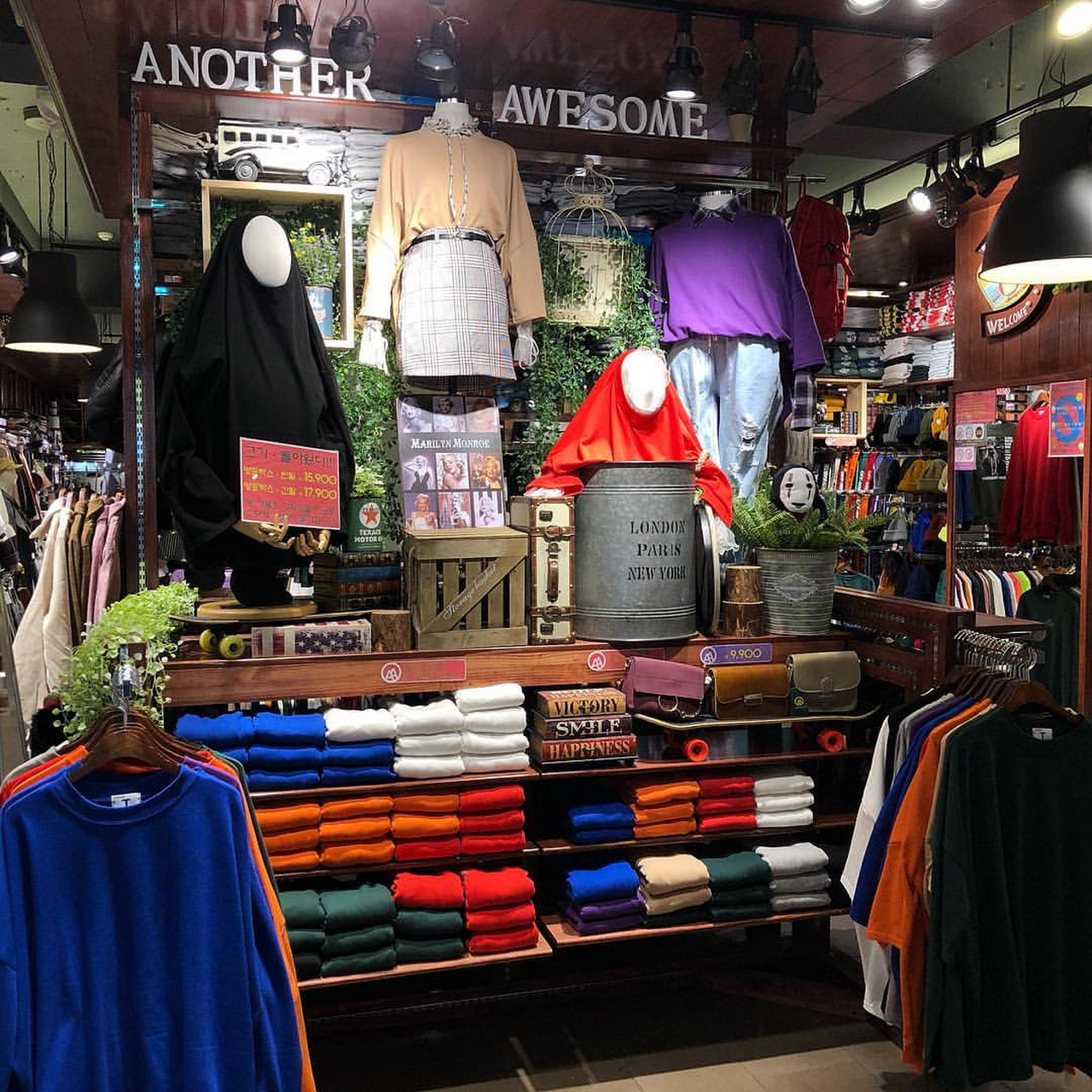 首尔购物-弘大男装女装都有的潮流集合店 99店名:another awesome