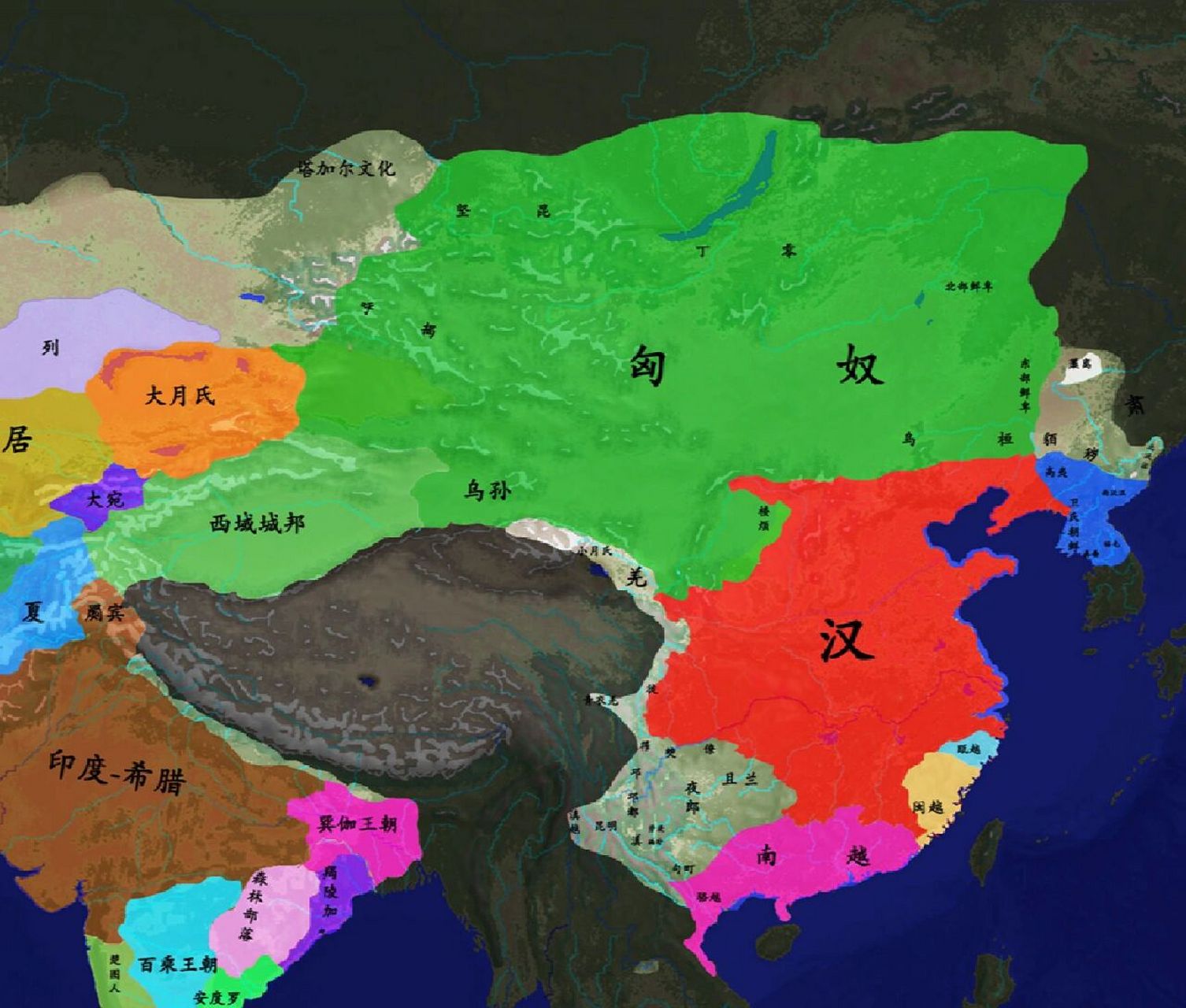 汉武帝时期地图图片