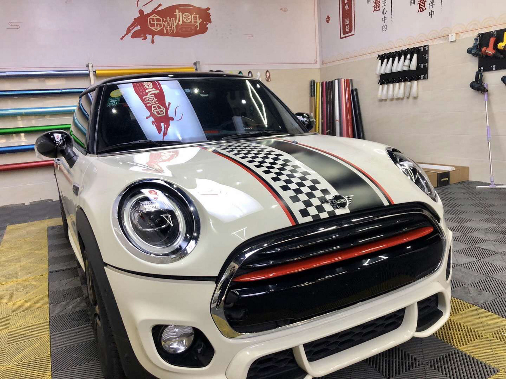 mini贴这样拉花好看吗?