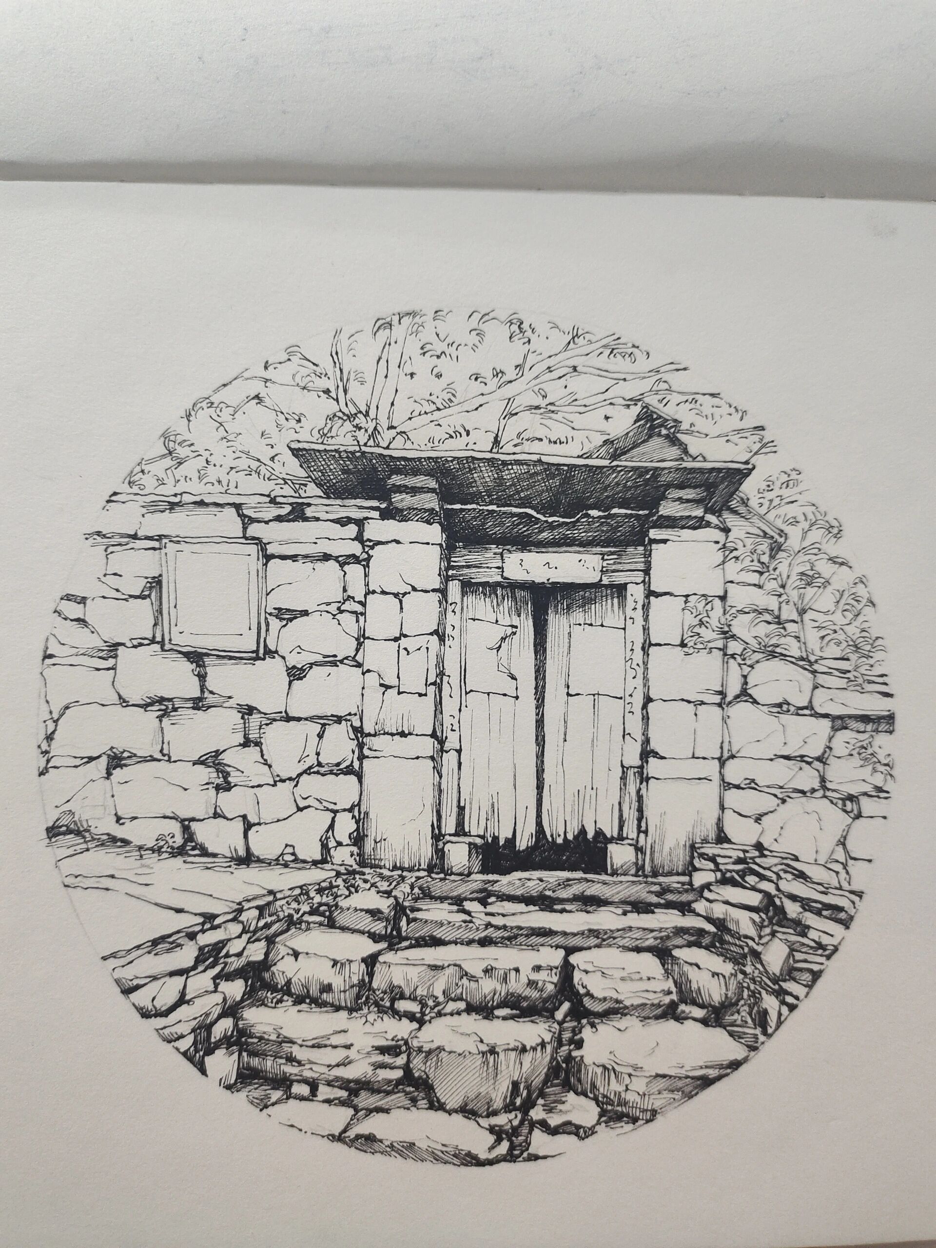 太行山风景写生速写