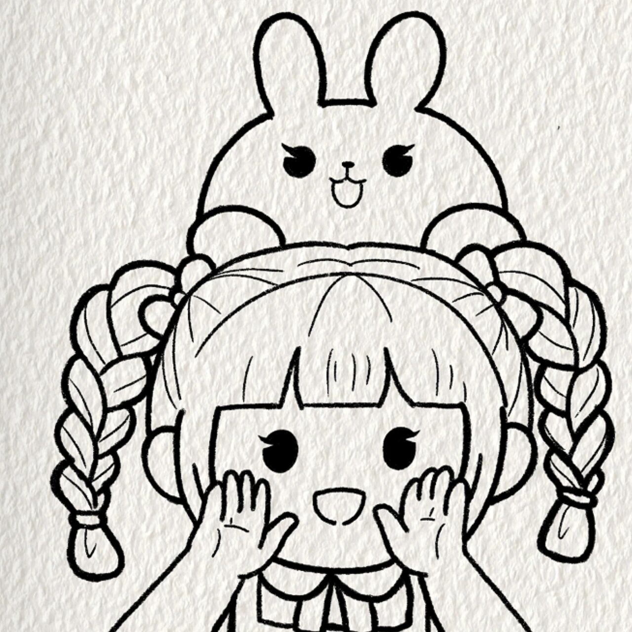 小麻薯闺头/简笔画教程 上次有粉丝想要我出小麻薯的闺蜜头像 今天画