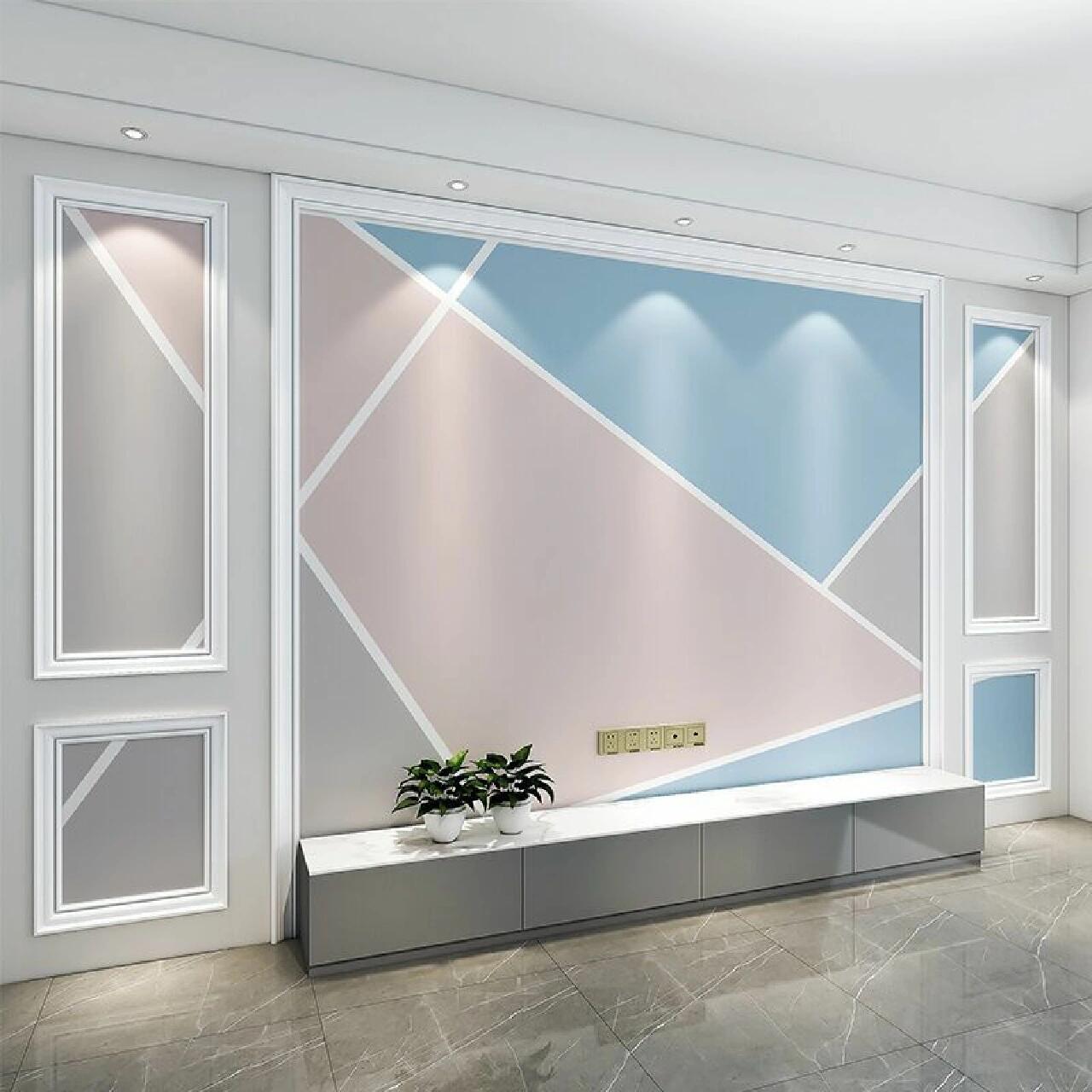 2022年新款高档电视墙壁布背景墙壁纸壁画8d立体客厅网红影视墙布