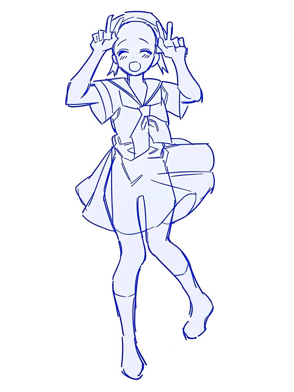 绘画素材|画oc服设必备6015单人立绘模板! 喜欢的宝吱吱抱走呀