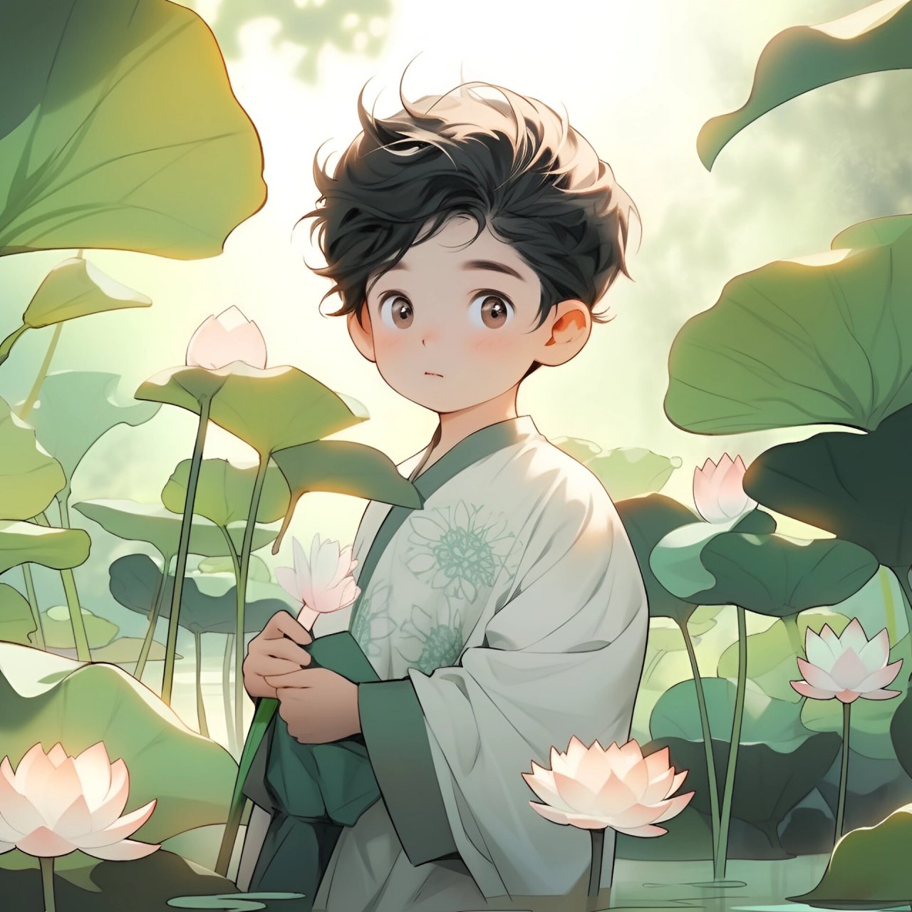 心平气荷,才能好运"莲莲"‖男生头像 像不像小时候上学读书的你?